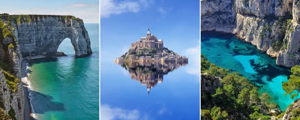 Étretat - Mont Saint-Michel - Calanque d'En Vau